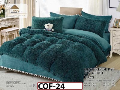 Lenjerie Cocolino Fluffy Pufoasa -Pat De 2 Persoane cu 6 piese - COF24 Lenjerie Cocolino Fluffy Pufoasa -Pat De 2 Persoane cu 6 piese - COF24