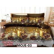 Lenjerie din finet  6 piese si cearceaf cu elastic - MOJE03