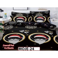 Lenjerie din finet  6 piese si cearceaf cu elastic - MOJE24