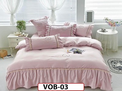 Lenjerie DELUXE din Bumbac Finetat cu volanase - VOB03 Lenjerie DELUXE din Bumbac Finetat cu volanase - VOB03