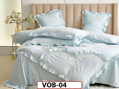 Lenjerie DELUXE din Bumbac Finetat cu volanase - VOB04 Lenjerie DELUXE din Bumbac Finetat cu volanase - VOB04