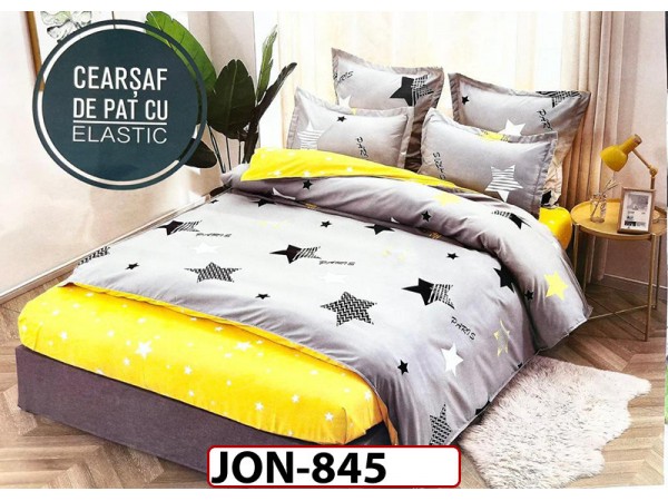 Lenjerie din finet 6 piese si cearceaf cu Elastic - JON845 Lenjerie din finet 6 piese si cearceaf cu Elastic - JON845