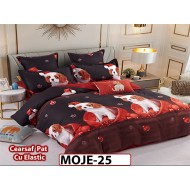 Lenjerie din finet  6 piese si cearceaf cu elastic - MOJE25