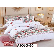Lenjerie din finet 6 piese si cearceaf cu Elastic - AJOJO60