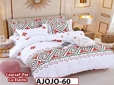 Lenjerie din finet 6 piese si cearceaf cu Elastic - AJOJO60 Lenjerie din finet 6 piese si cearceaf cu Elastic - AJOJO60