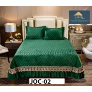 Cuvertura cu 3 piese din Catifea si volane - JOC02