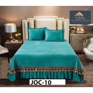 Cuvertura cu 3 piese din Catifea si volane - JOC10