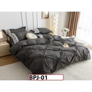 Lenjerie cu Pliuri si Broderie din Bumbac Finetat,  6 piese - BPJ01