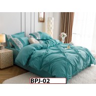 Lenjerie cu Pliuri si Broderie din Bumbac Finetat,  6 piese - BPJ02