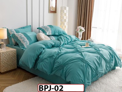 Lenjerie cu Pliuri si Broderie din Bumbac Finetat,  6 piese - BPJ02 Lenjerie cu Pliuri si Broderie din Bumbac Finetat,  6 piese - BPJ02
