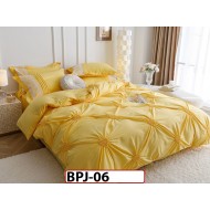 Lenjerie cu Pliuri si Broderie din Bumbac Finetat,  6 piese - BPJ06