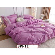 Lenjerie cu Pliuri si Broderie din Bumbac Finetat,  6 piese - BPJ12