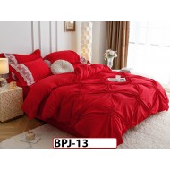 Lenjerie cu Pliuri si Broderie din Bumbac Finetat,  6 piese - BPJ13