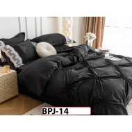 Lenjerie cu Pliuri si Broderie din Bumbac Finetat,  6 piese - BPJ14