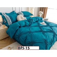 Lenjerie cu Pliuri si Broderie din Bumbac Finetat,  6 piese - BPJ15