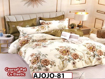 Lenjerie din finet 6 piese si cearceaf cu Elastic - AJOJO81