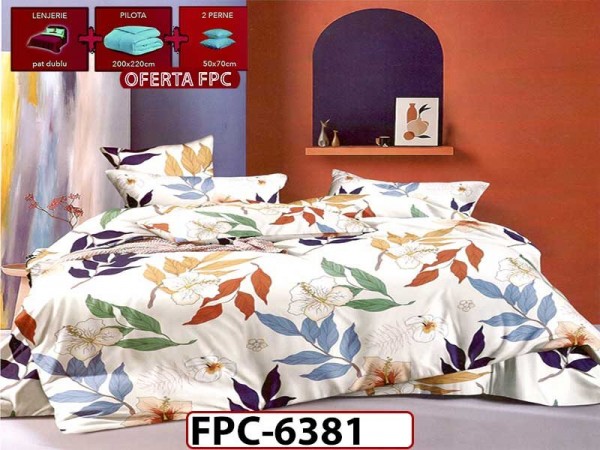 Lenjerie din finet 6 piese +Pilota+Perne - FPC6381 Lenjerie din finet 6 piese +Pilota+Perne - FPC6381