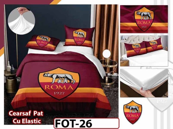 Lenjerie din Finet cu 4 piese, cearsaf cu elastic - FOT26 Lenjerie din Finet cu 4 piese, cearsaf cu elastic - FOT26