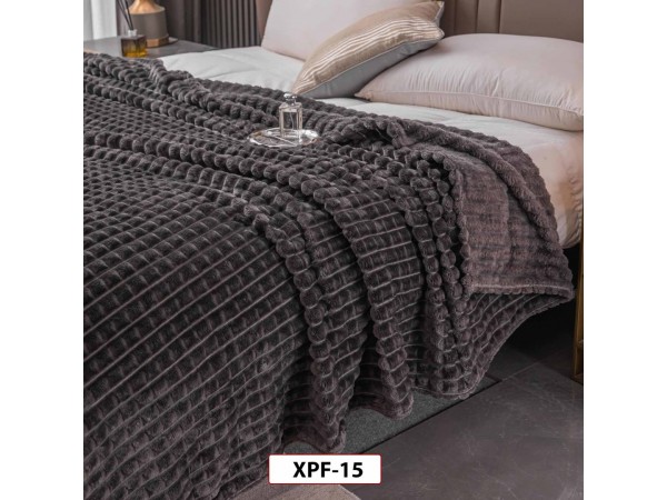 Patura Pufoasa Cocolino groasa uni pentru pat dublu 200x230cm - XPF15