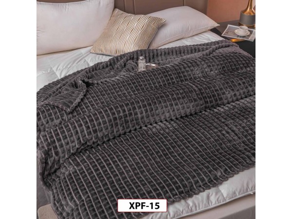 Patura Pufoasa Cocolino groasa uni pentru pat dublu 200x230cm - XPF15