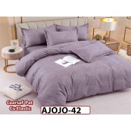 Lenjerie din finet 6 piese si cearceaf cu Elastic - AJOJO42