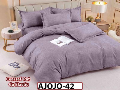 Lenjerie din finet 6 piese si cearceaf cu Elastic - AJOJO42 Lenjerie din finet 6 piese si cearceaf cu Elastic - AJOJO42