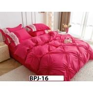 Lenjerie cu Pliuri si Broderie din Bumbac Finetat,  6 piese - BPJ16