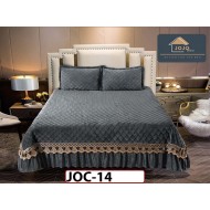 Cuvertura cu 3 piese din Catifea si volane - JOC14