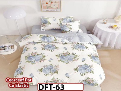 Lenjerie din finet 4 piese 1 Persoana Cearceaf cu Elastec - DFT63 Lenjerie din finet 4 piese 1 Persoana Cearceaf cu Elastec - DFT63