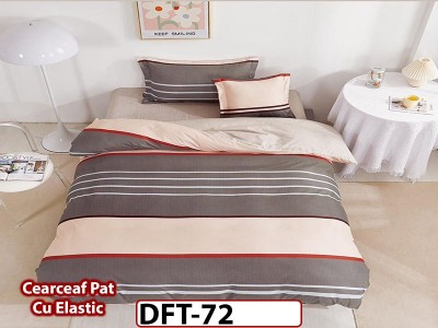 Lenjerie din finet 4 piese 1 Persoana Cearceaf cu Elastec - DFT72 Lenjerie din finet 4 piese 1 Persoana Cearceaf cu Elastec - DFT72