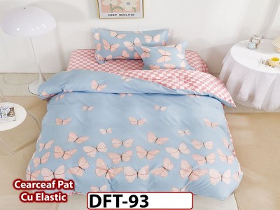 Lenjerie din finet 4 piese 1 Persoana Cearceaf cu Elastec - DFT93 Lenjerie din finet 4 piese 1 Persoana Cearceaf cu Elastec - DFT93