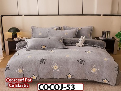 Lenjerie De Pat COCOLINO de 2 Persoane cu Ceacrceaf Elastic 4 piese - COCOJ53 Lenjerie De Pat COCOLINO de 2 Persoane cu Ceacrceaf Elastic 4 piese - COCOJ53