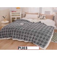 Patura Pufoasa Cocolino cu Blana de Iepure si Catifea Teddy - PIJ03