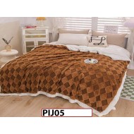 Patura Pufoasa Cocolino cu Blana de Iepure si Catifea Teddy - PIJ05