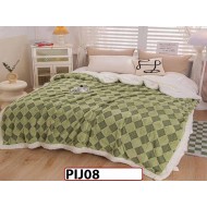 Patura Pufoasa Cocolino cu Blana de Iepure si Catifea Teddy - PIJ08