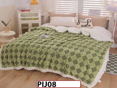 Patura Pufoasa Cocolino cu Blana de Iepure si Catifea Teddy - PIJ08