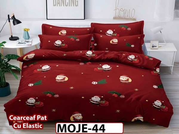 Lenjerie din finet  6 piese si cearceaf cu elastic - MOJE44