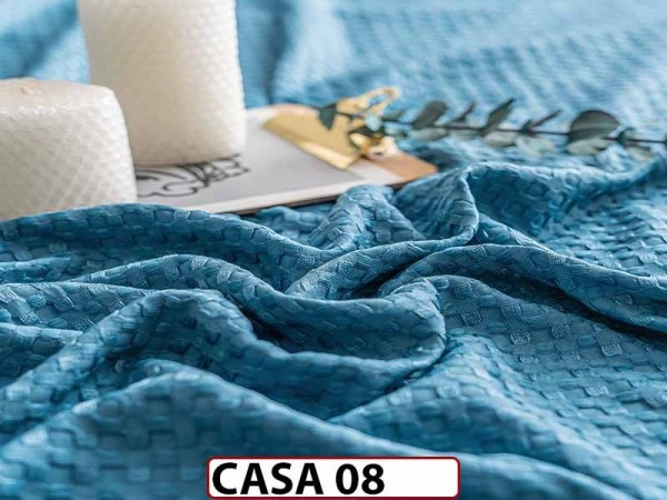 Lenjerie din Bumbac Satinat cu Elastic si Broderie cu 4 Piese - CASA08