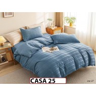 Lenjerie din Bumbac Satinat cu Elastic si Broderie cu 4 Piese - CASA25