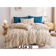 Lenjerie din Bumbac Satinat cu Elastic si Broderie cu 4 Piese - CASA30