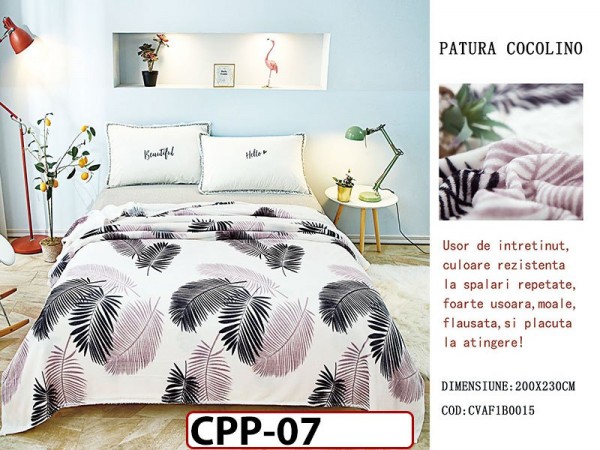 Patura Pufoasa Cocolino pentru pat dublu CPP07