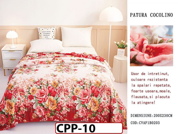Patura Pufoasa Cocolino pentru pat dublu CPP10