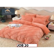 Lenjerie din catifea Brodata Cu Cearceaf Elastic 4 piese - JOB20