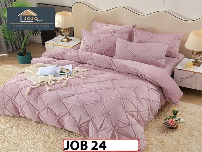 Lenjerie din catifea Brodata Cu Cearceaf Elastic 4 piese - JOB24 Lenjerie din catifea Brodata Cu Cearceaf Elastic 4 piese - JOB24