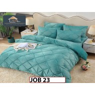 Lenjerie din catifea Brodata Cu Cearceaf Elastic 4 piese - JOB23