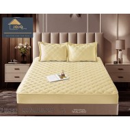 Husa matlasata tip topper din catifea  + 2 Fete de Perne - Saltea 140x200- HUM32