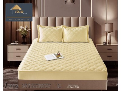 Husa matlasata tip topper din catifea  + 2 Fete de Perne - Saltea 140x200- HUM32 Husa matlasata tip topper din catifea  + 2 Fete de Perne - Saltea 140x200- HUM32