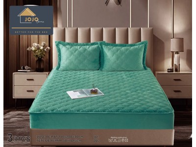 Husa matlasata tip topper din catifea  + 2 Fete de Perne - Saltea 140x200- HUM34 Husa matlasata tip topper din catifea  + 2 Fete de Perne - Saltea 140x200- HUM34