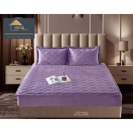 Husa matlasata tip topper din catifea  + 2 Fete de Perne - Saltea 140x200- HUM36