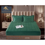 Husa matlasata tip topper din catifea  + 2 Fete de Perne - Saltea 140x200- HUM37